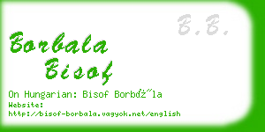 borbala bisof business card